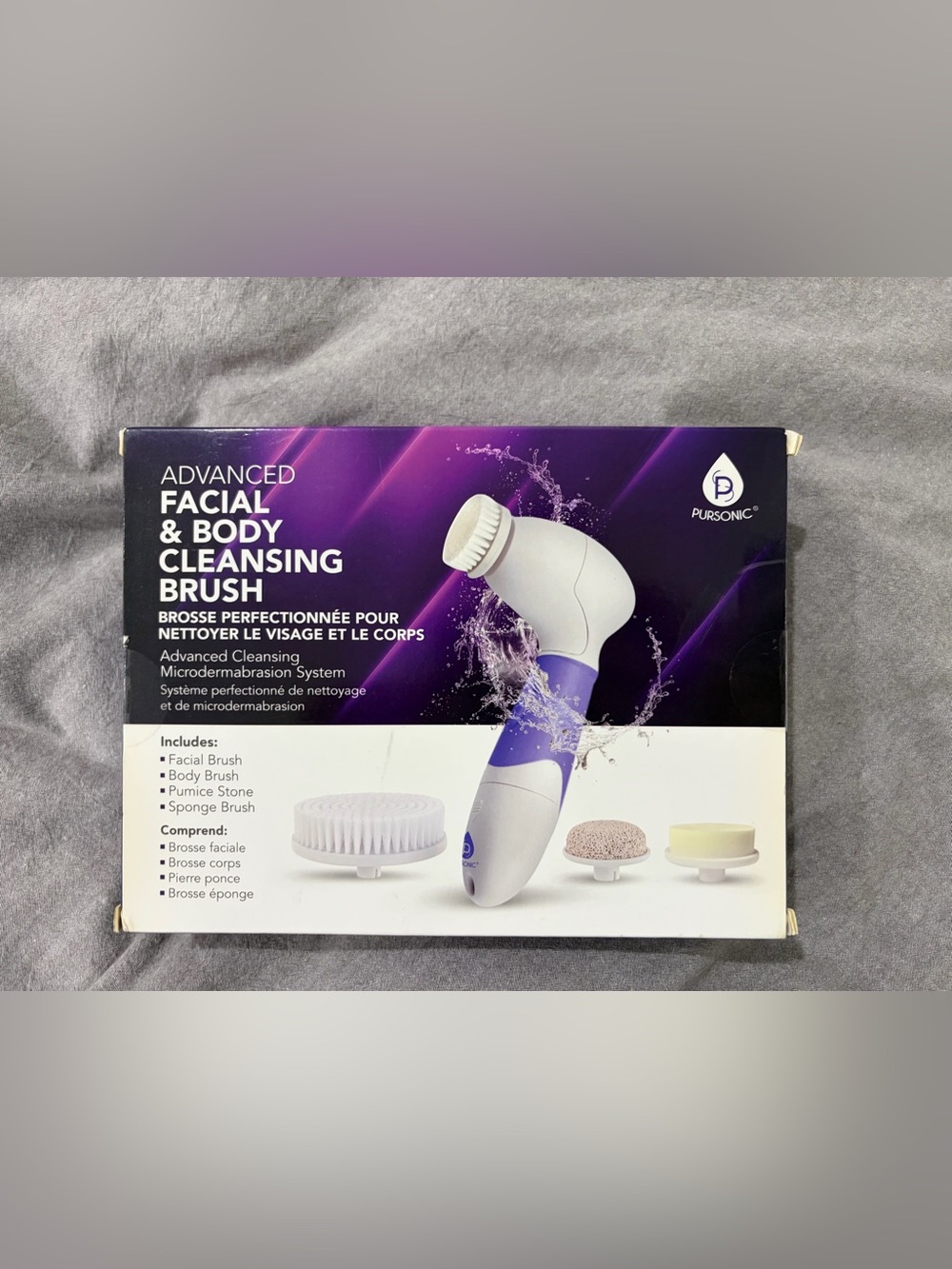 Pursonic White & Purple Facial & Body Cleansing Brush
